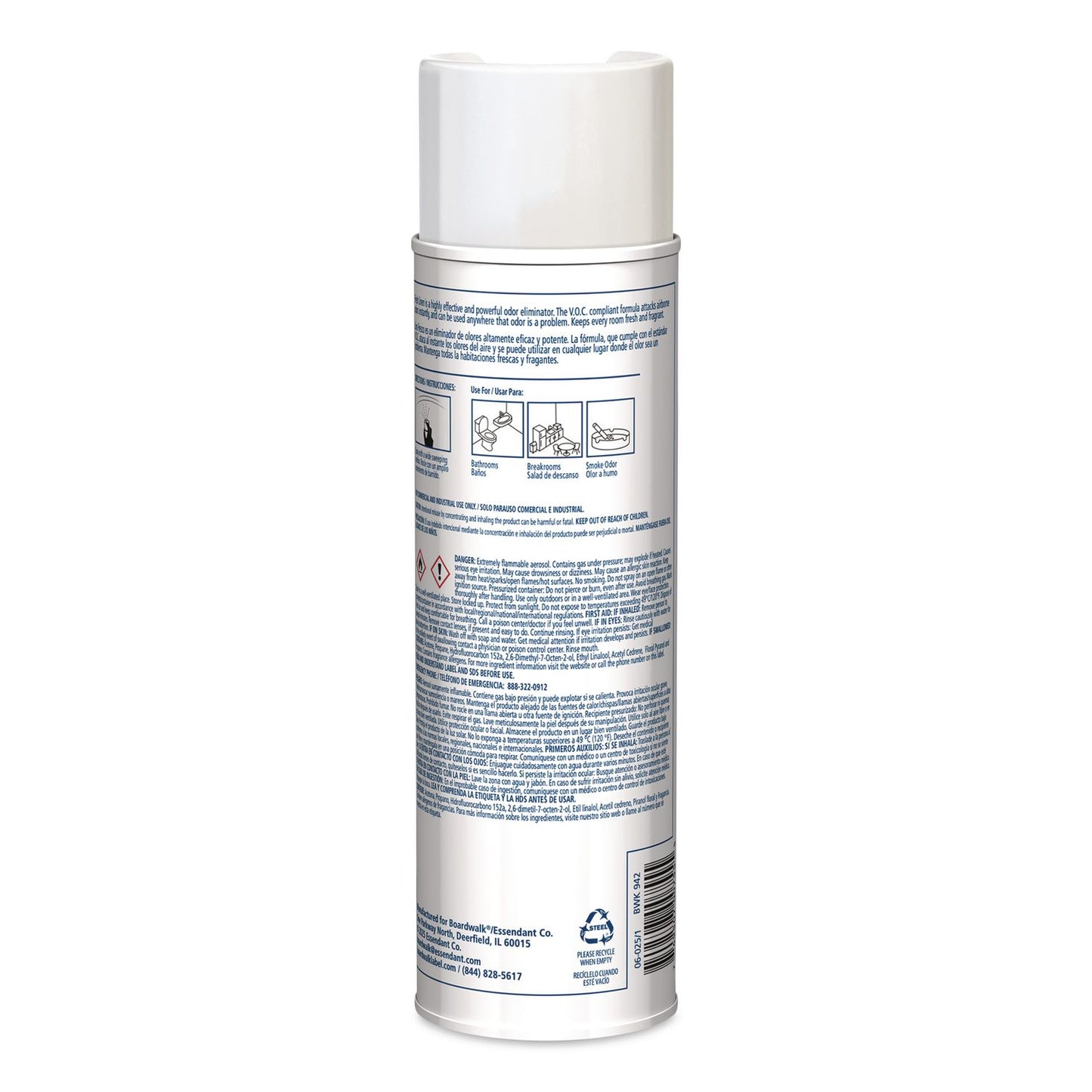 Boardwalk® Aerosol Air Freshener, Fresh Linen, 10 oz Aerosol Spray, 6/Carton (BWK942)