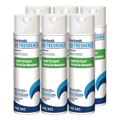 Boardwalk® Aerosol Air Freshener, Apple Orchard, 10 oz Aerosol Spray, 6/Carton (BWK945)