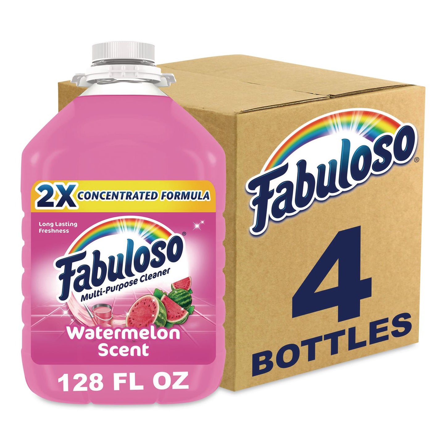 Fabuloso® Multi-Use Cleaner, Watermelon Scent, 128 oz Bottle, 4/Carton (CPC61051023CT)