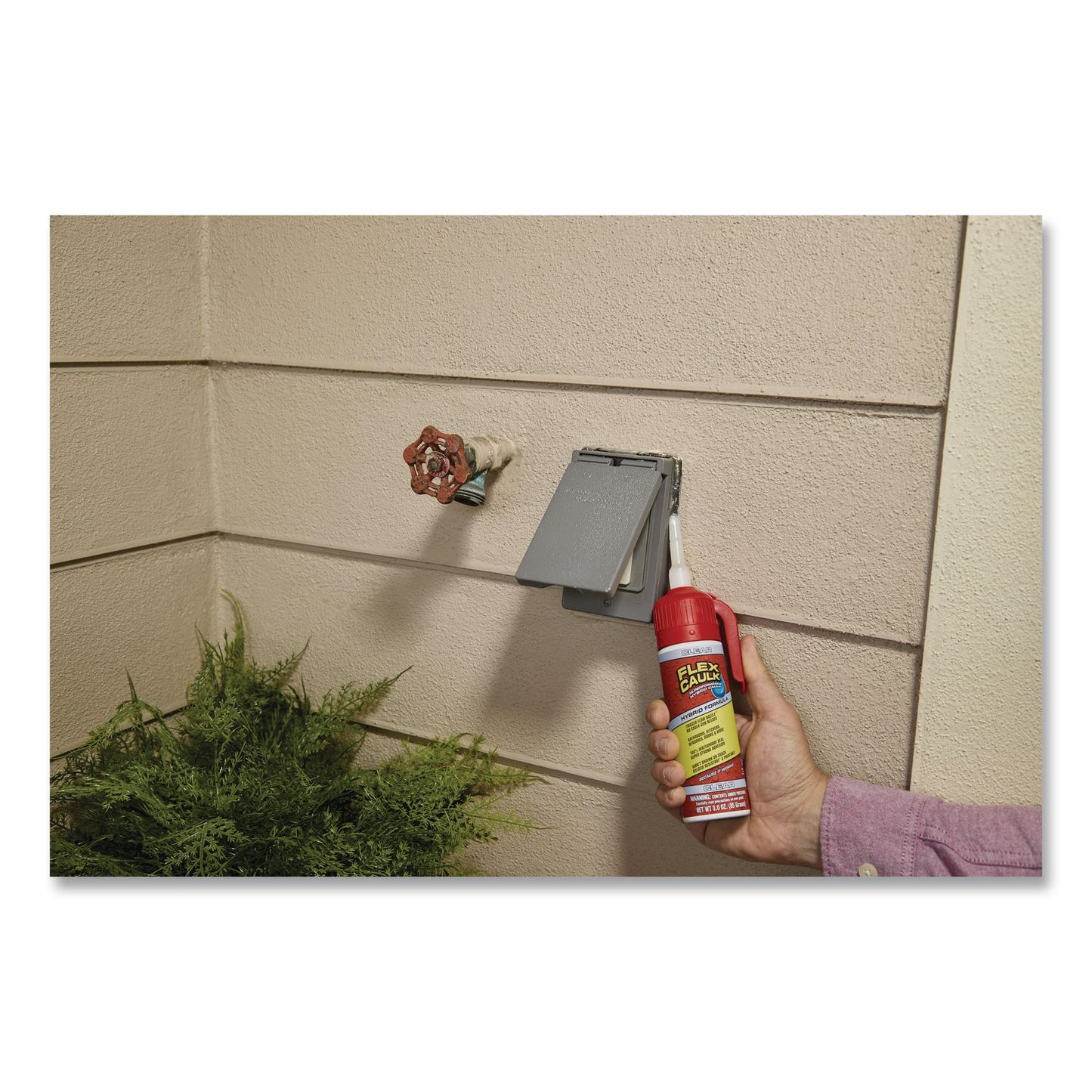 Flex Seal Products® Flex Caulk Hi-Performance Hybrid Caulk, 4.6 oz Aerosol Can, Dries White, 4/Carton (FSGCFSWHTR100)