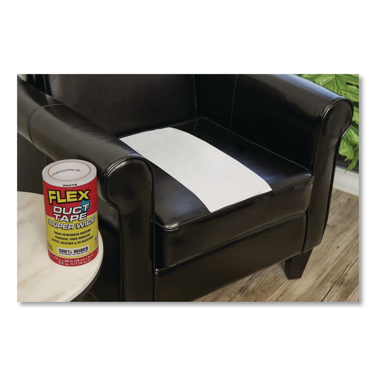 Flex Seal Products® Flex Super Wide Duct Tape, 4" Core, 39 mil Thick, 7.5" x 20 ft, White, 3/Carton (FSGDTWHTR7520)