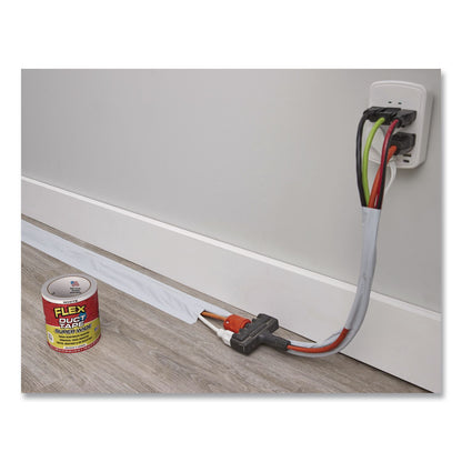 Flex Seal Products® Flex Super Wide Duct Tape, 4" Core, 39 mil Thick, 4.6" x 20 ft, White, 6/Carton (FSGDTWHTR4620)