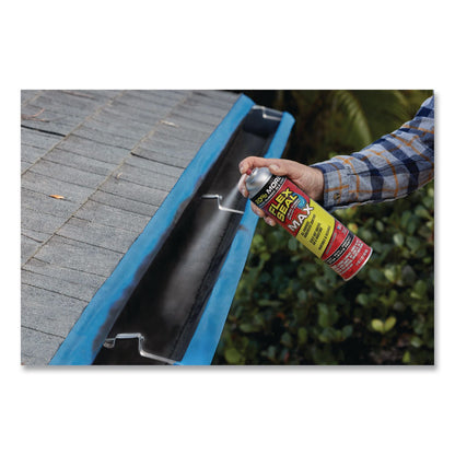 Flex Seal Products® Flex Seal Liquid Rubber Sealant Coating Aerosol, 2 oz Aerosol Can, Dries Black, 12/Carton (FSGFSBLKMINI)