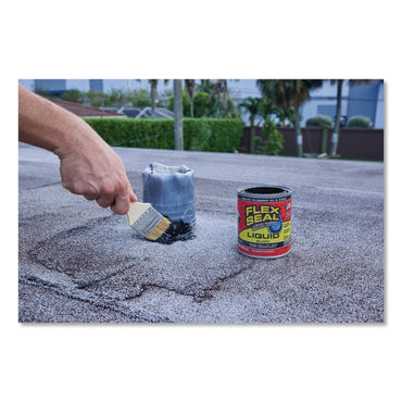 Flex Seal Products® Flex Seal Liquid Rubber Sealant Coating Liquid, 16 oz Can, Dries Black, 6/Carton (FSGLFSBLKR16)