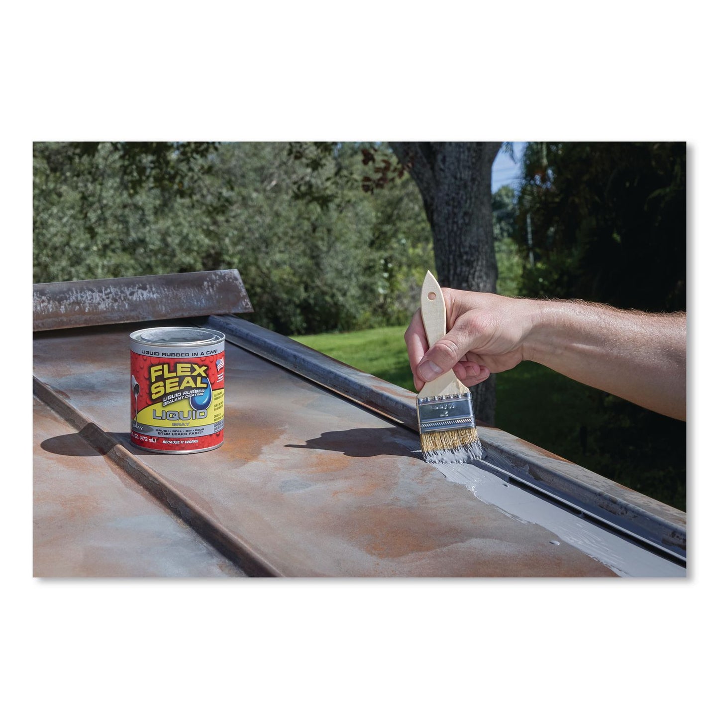 Flex Seal Products® Flex Seal Liquid Rubber Sealant Coating Liquid, 16 oz Can, Dries Gray, 6/Carton (FSGLFSGRYR16)