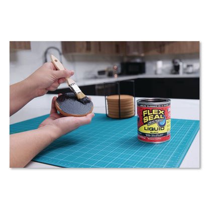 Flex Seal Products® Flex Seal Liquid Rubber Sealant Coating Liquid, 16 oz Can, Dries Black, 6/Carton (FSGLFSBLKR16)