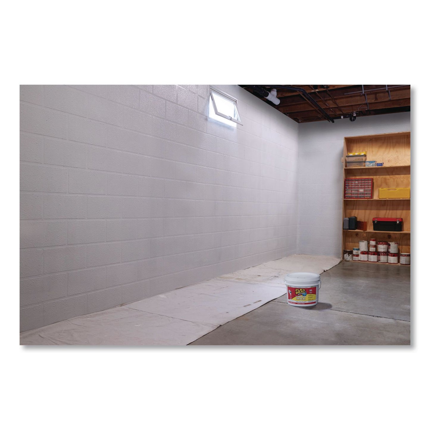 Flex Seal Products® Flex Seal Liquid Rubber Sealant Coating Liquid Max, 2.5 gal Bucket, Dries White (FSGLFSMAXWHT02)