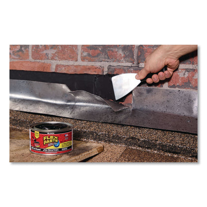 Flex Seal Products® Flex Paste Super Thick Rubberized Paste, 1 lb Can, Dries Black, 4/Carton (FSGPFSBLKR16)