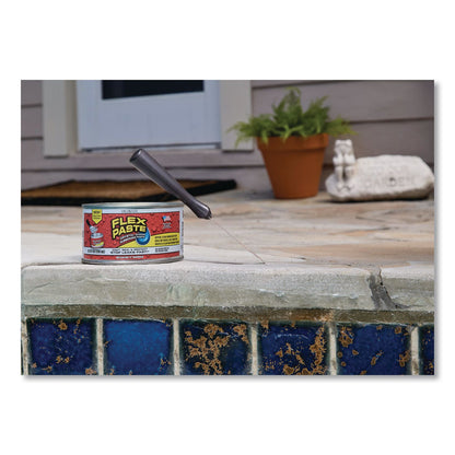 Flex Seal Products® Flex Paste Super Thick Rubberized Paste, 1 lb Can, Dries Clear, 4/Carton (FSGPFSCLRR16)