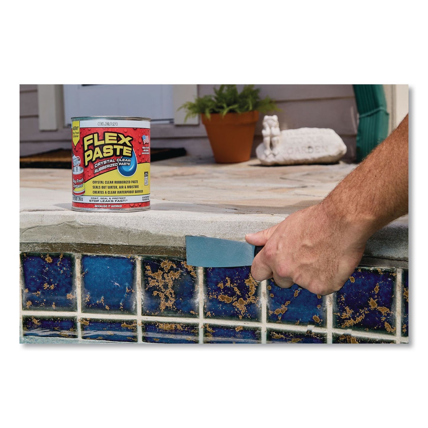 Flex Seal Products® Flex Paste Super Thick Rubberized Paste, 26 oz Can, Dries Clear, 4/Carton (FSGPFSCLRR32)