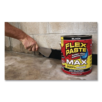 Flex Seal Products® Flex Paste Super Thick Rubberized Paste Max, 12 lb Can, Dries Black, 2/Carton (FSGPFSMAXBLK01)