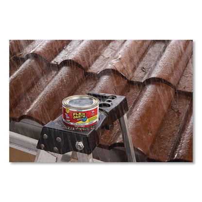 Flex Seal Products® Flex Paste Super Thick Rubberized Paste, 1 lb Can, Dries Clear, 4/Carton (FSGPFSCLRR16)