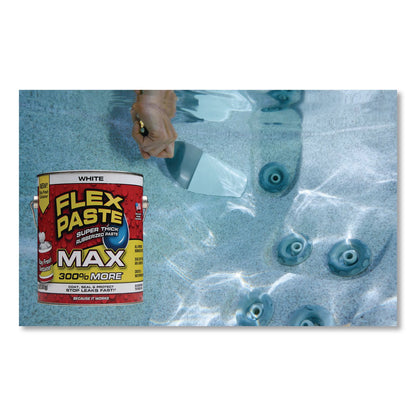 Flex Seal Products® Flex Paste Super Thick Rubberized Paste Max, 12 lb Can, Dries White, 2/Carton (FSGPFSMAXWHT01)