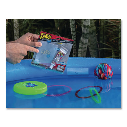 Flex Seal Products® Pool Patch and Repair Kit, Flex Glue Mini Clear 0.6 oz Tube and (2) Flex Tape Mini Clear Patches 3" x 4", 12/Carton (FSGPOOLKITMINI)