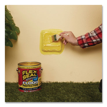 Flex Seal Products® Flex Seal Liquid Flood Protection, 122 oz Can, Dries Yellow, 2/Carton (FSGRLSYELR01)