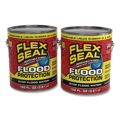Flex Seal Products® Flex Seal Liquid Flood Protection, 122 oz Can, Dries Yellow, 2/Carton (FSGRLSYELR01)