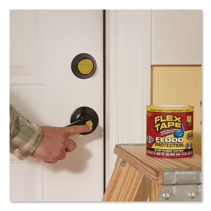 Flex Seal Products® Flex Tape Removable Rubberized Waterproof Flood Protection Tape, 3.75" x 20 ft, Yellow, 6/Carton (FSGRTSYELR0420)