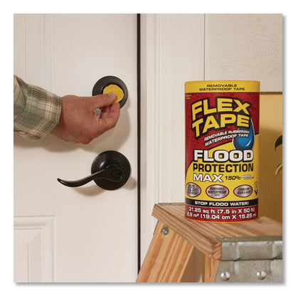 Flex Seal Products® Flex Tape Removable Rubberized Waterproof Flood Protection Tape, 7.5" x 50 ft, Yellow, 2/Carton (FSGRTSYELR0850)