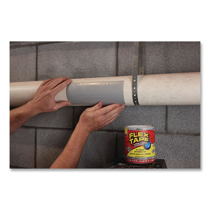 Flex Seal Products® Flex Tape Strong Rubberized Waterproof Tape, 4" Core, 39 mil Thick, 4" x 5 ft, Gray, 4/Carton (FSGTFSGRYR0405)