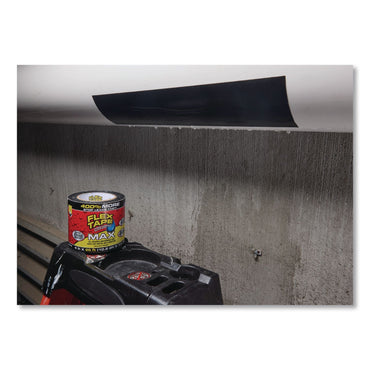 Flex Seal Products® MAX Strong Rubberized Waterproof Tape, 4" Core, 39 mils Thick, 4" x 25 ft, Black, 3/Carton (FSGTFSMAXBLK04)