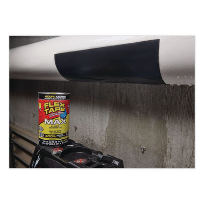 Flex Seal Products® MAX Strong Rubberized Waterproof Tape, 4" Core, 39 mils Thick, 8" x 25 ft, Black, 3/Carton (FSGTFSMAXBLK08)