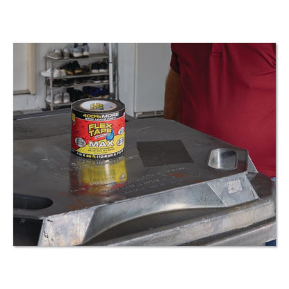 Flex Seal Products® MAX Strong Rubberized Waterproof Tape, 4" Core, 39 mils Thick, 4" x 25 ft, Black, 3/Carton (FSGTFSMAXBLK04)
