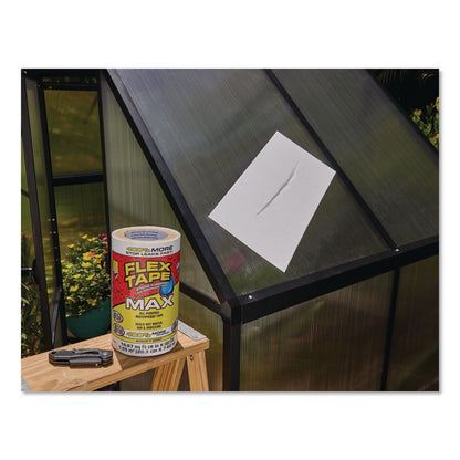 Flex Seal Products® MAX Strong Rubberized Waterproof Tape, 4" Core, 39 mils Thick, 8" x 25 ft, White, 3/Carton (FSGTFSMAXWHT08)