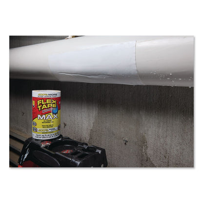 Flex Seal Products® MAX Strong Rubberized Waterproof Tape, 4" Core, 39 mils Thick, 8" x 25 ft, White, 3/Carton (FSGTFSMAXWHT08)