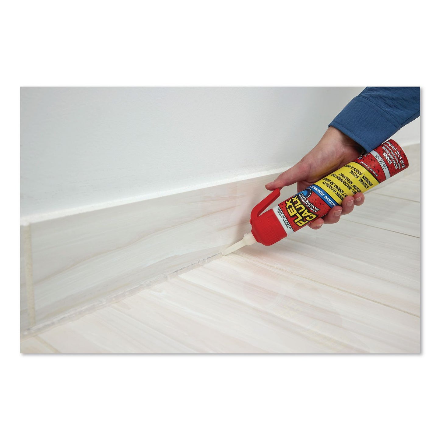 Flex Seal Products® Flex Caulk Hi-Performance Silicone Caulk, 6.5 oz Aerosol Can, Dries Clear, 4/Carton (FSGUS600CLR200)