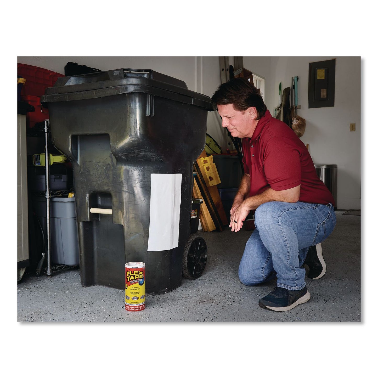 Flex Seal Products® Flex Tape Strong Rubberized Waterproof Tape, 4" Core, 39 mil Thick, 12" x 10 ft, White, 4/Carton (FSGTFSWHTR1210)