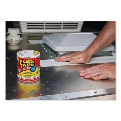 Flex Seal Products® Flex Tape Strong Rubberized Waterproof Tape, 4" Core, 39 mil Thick, 4" x 5 ft, White, 4/Carton (FSGTFSWHTR0405)