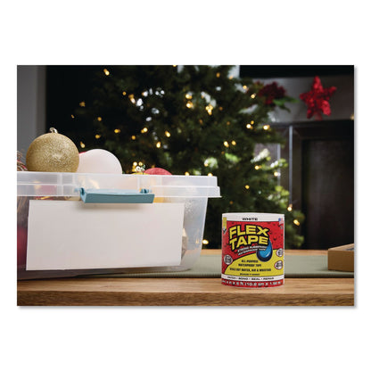 Flex Seal Products® Flex Tape Strong Rubberized Waterproof Tape, 4" Core, 39 mil Thick, 4" x 5 ft, White, 4/Carton (FSGTFSWHTR0405)