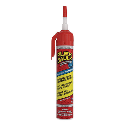 Flex Seal Products® Flex Caulk Hi-Performance Silicone Caulk, 6.5 oz Aerosol Can, Dries Clear, 4/Carton (FSGUS600CLR200)