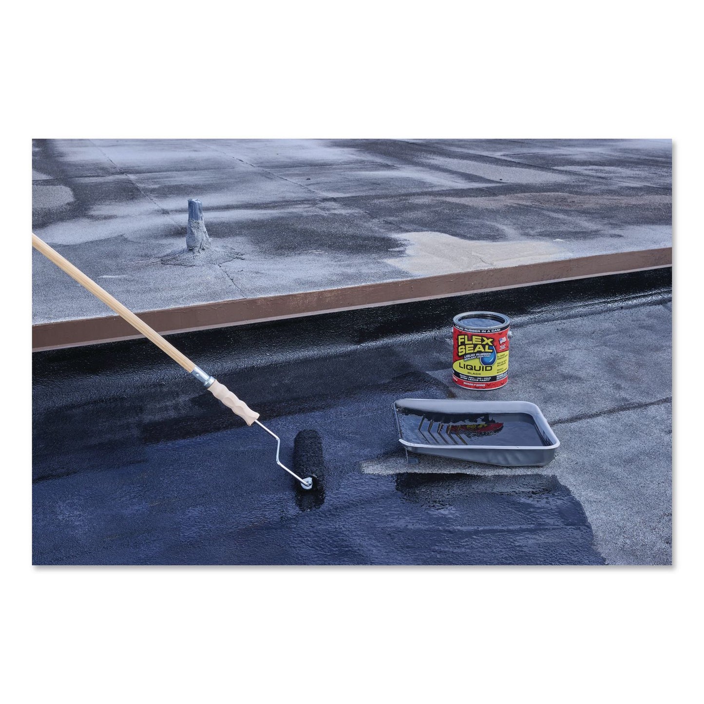 Flex Seal Products® Flex Seal Liquid Rubber Sealant Coating Liquid, 1 gal Can, Dries Black, 2/Carton (FSGUS855BLK012)