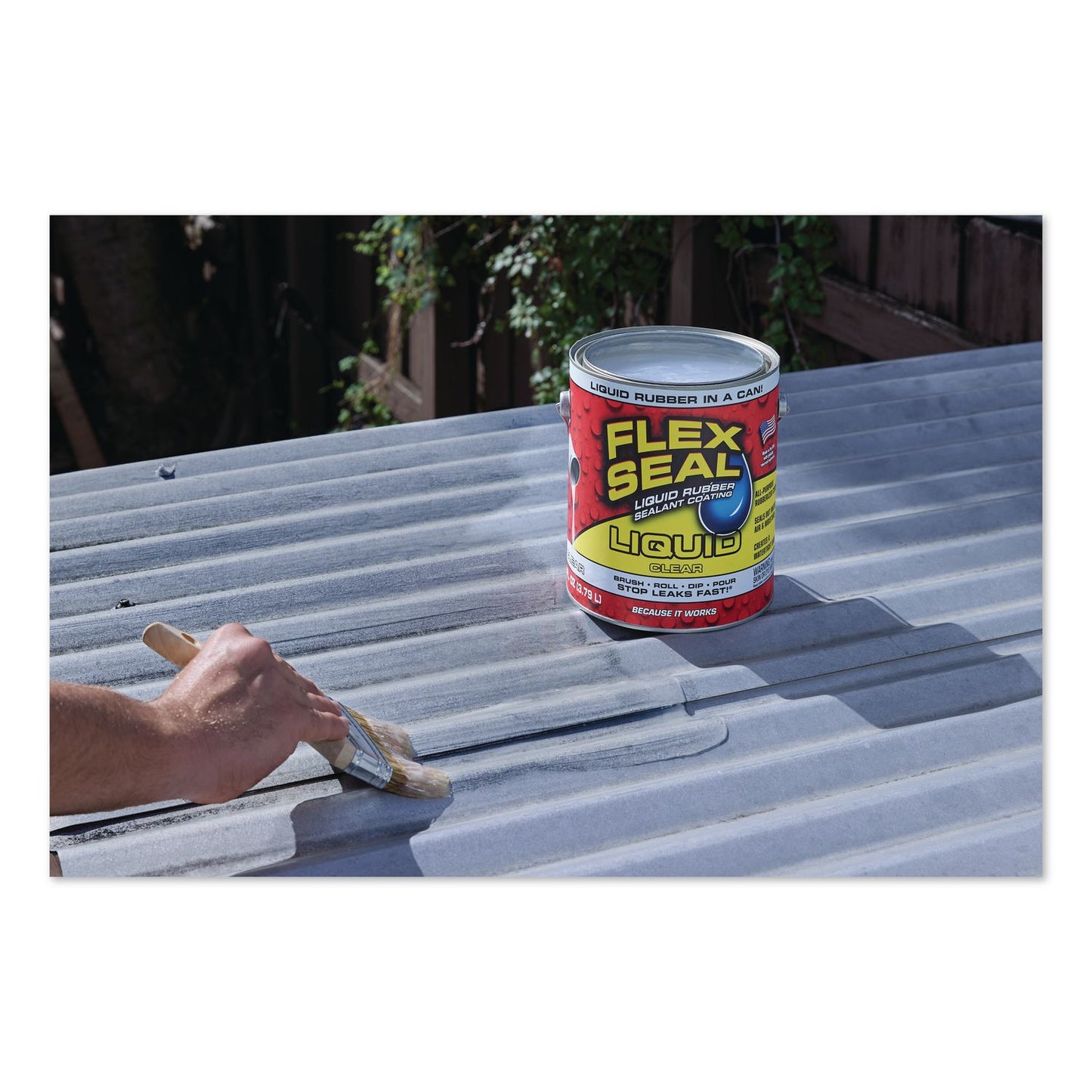 Flex Seal Products® Flex Seal Liquid Rubber Sealant Coating Liquid, 1 gal Can, Dries Clear, 2/Carton (FSGUS855CLR012)