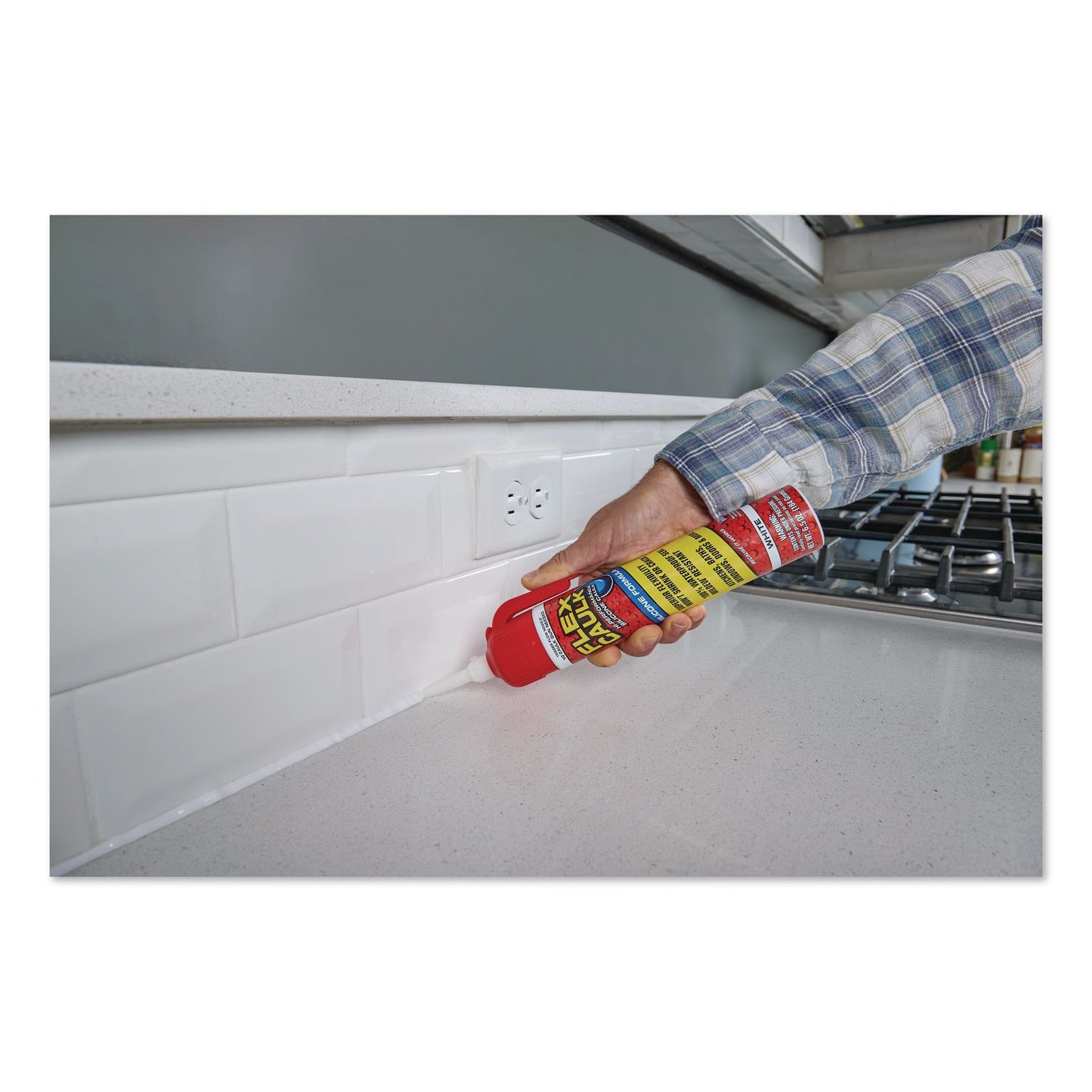 Flex Seal Products® Flex Caulk Hi-Performance Silicone Caulk, 6.5 oz Aerosol Can, Dries White, 4/Carton (FSGUS600WHT200)