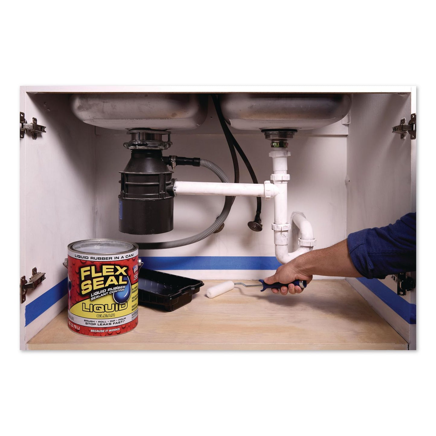 Flex Seal Products® Flex Seal Liquid Rubber Sealant Coating Liquid, 1 gal Can, Dries Clear, 2/Carton (FSGUS855CLR012)