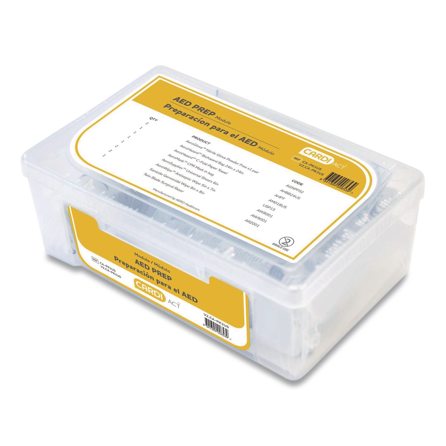 CARDIACT™ LIFEPAK CR2 Semi-Automatic, Cellular, English, Handle, Standard Cabinet (AOHCAP7CR2)