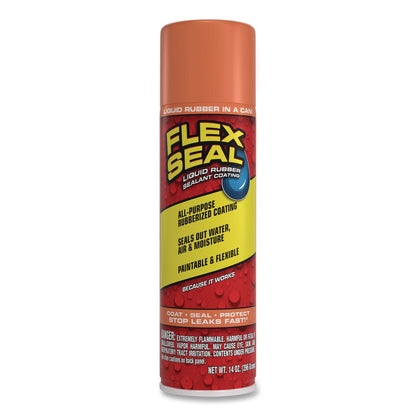 Flex Seal Products® Flex Seal Liquid Rubber Sealant Coating Aerosol, 14 oz Aerosol Can, Dries Terra Cotta, 6/Carton (FSGFSTERR20)
