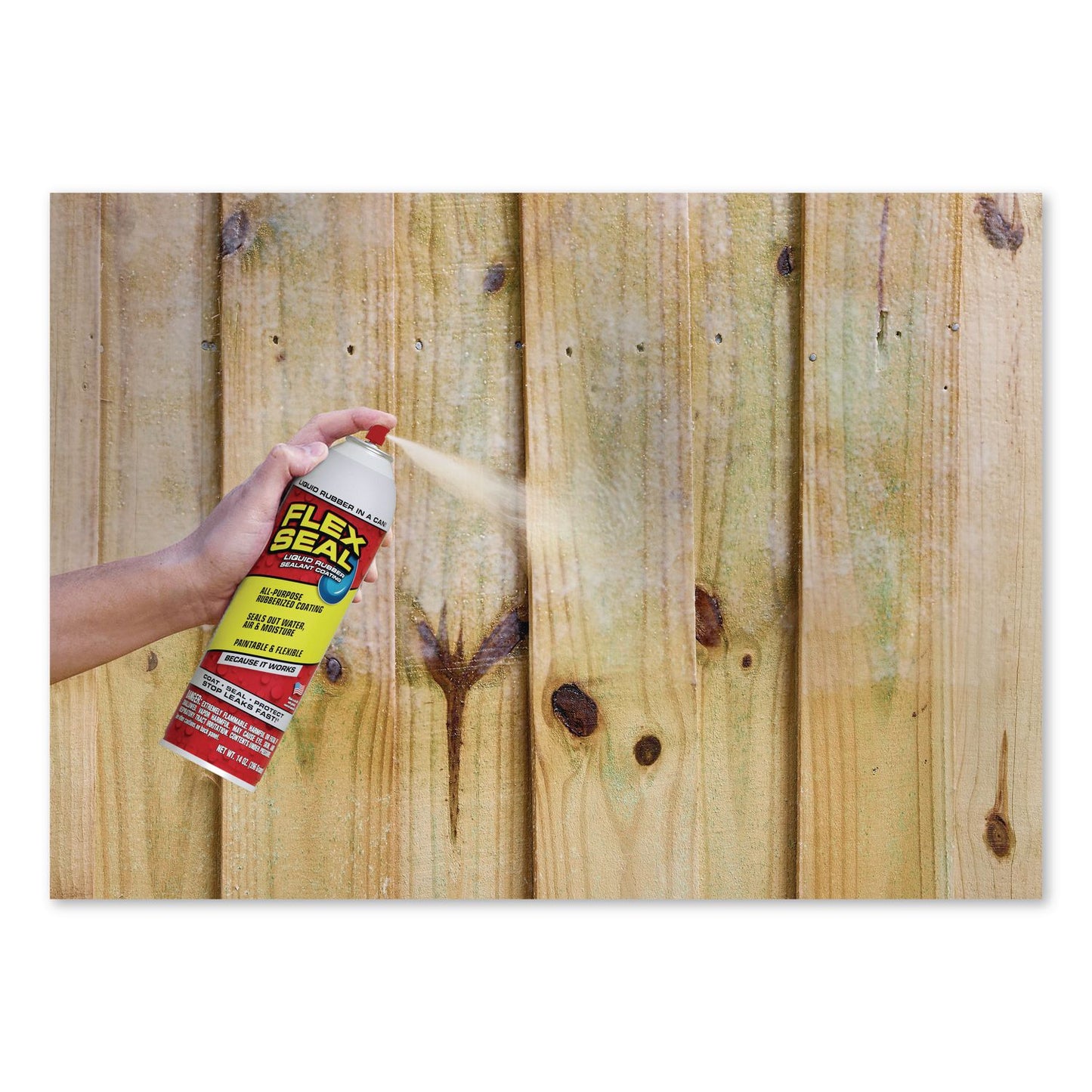 Flex Seal Products® Flex Seal Liquid Rubber Sealant Coating Aerosol, 5 oz Aerosol Can, Dries Clear, 6/Carton (FSGFSCLRR08)