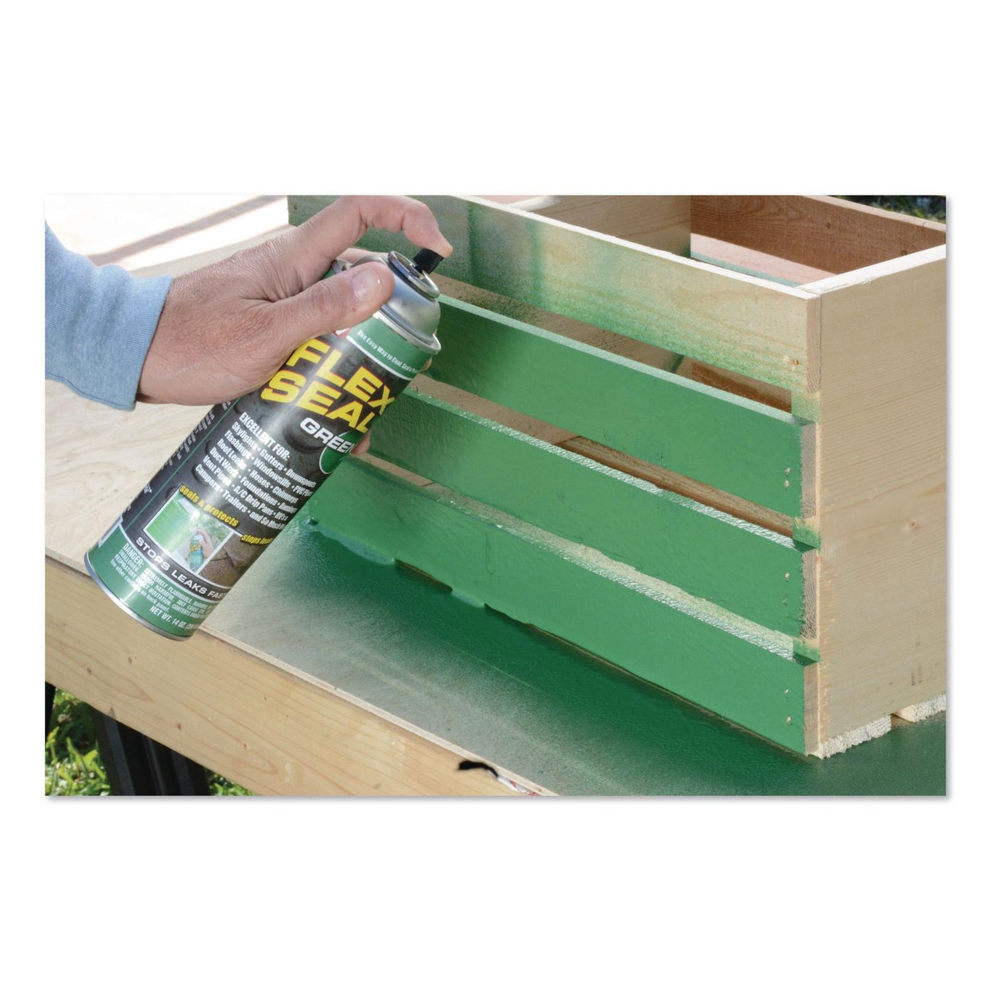 Flex Seal Products® Flex Seal Liquid Rubber Sealant Coating Aerosol, 14 oz Aerosol Can, Dries Green, 6/Carton (FSGFSGRNR20)
