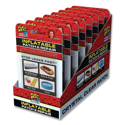 Flex Seal Products® Flex Seal Inflatable Patch and Repair, 6" x 4" x 2.5", Clear, 8/Carton (FSGKITPVC3X4)