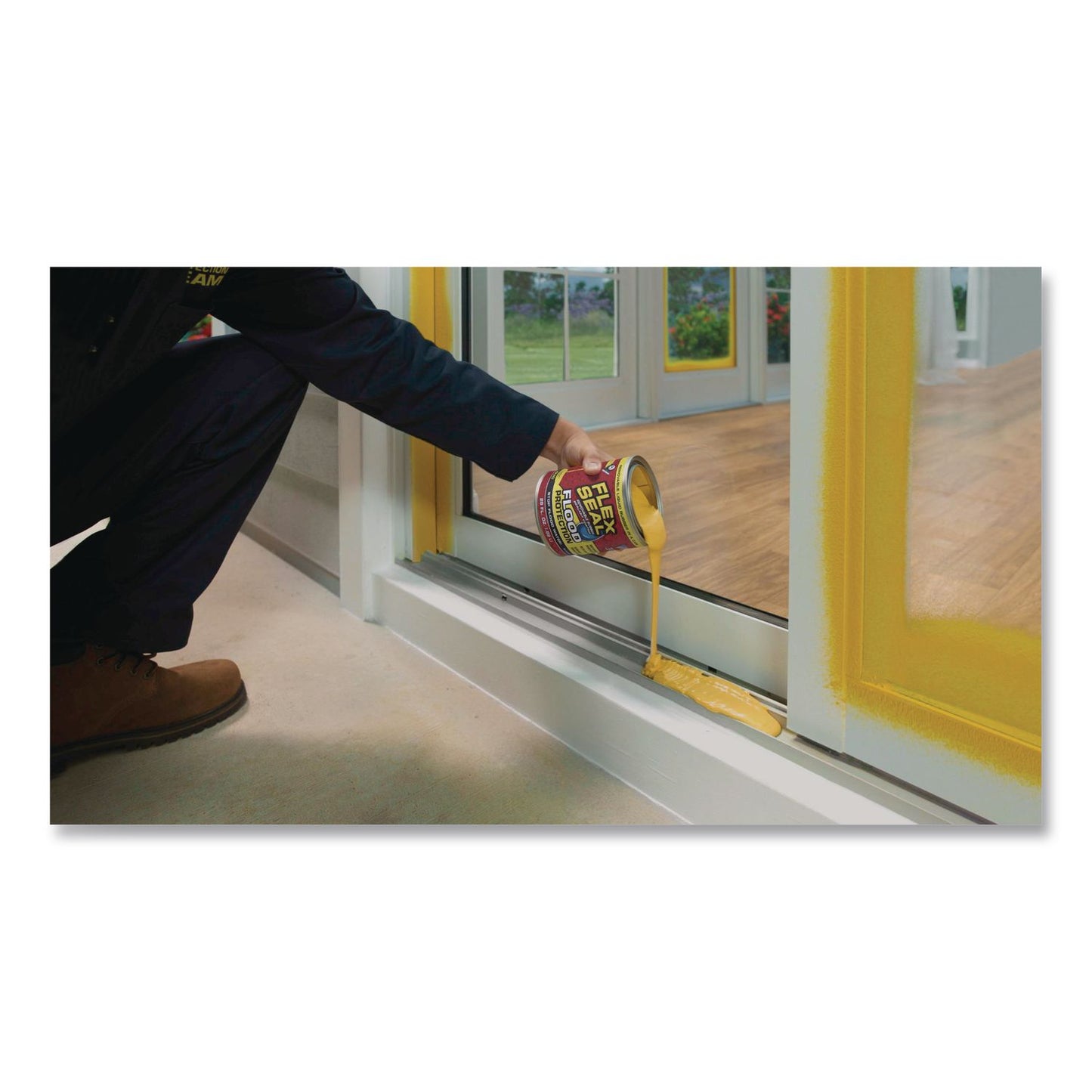 Flex Seal Products® Flex Seal Liquid Flood Protection, 28 oz Can, Dries Yellow, 4/Carton (FSGRLSYELR32)