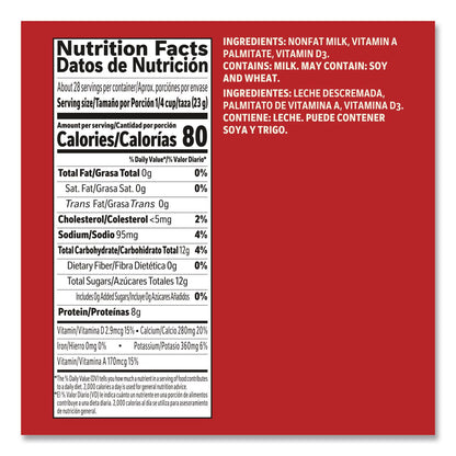 Carnation® Instant Nonfat Dry Milk, Unsweetened, 8.5 lb Canister, 6/Carton (NES73249)