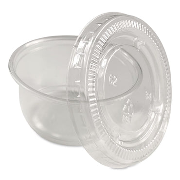 AmerCareRoyal® Portion Cups with Lids, 2 oz, Clear, 100/Pack, 25 Packs/Carton (RPP60003018)