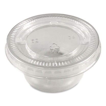 AmerCareRoyal® Portion Cup Lids, Fits 1.5 oz to 2 oz Portion Cups, Clear, 100/Pack, 25 Packs/Carton (RPP60003027)