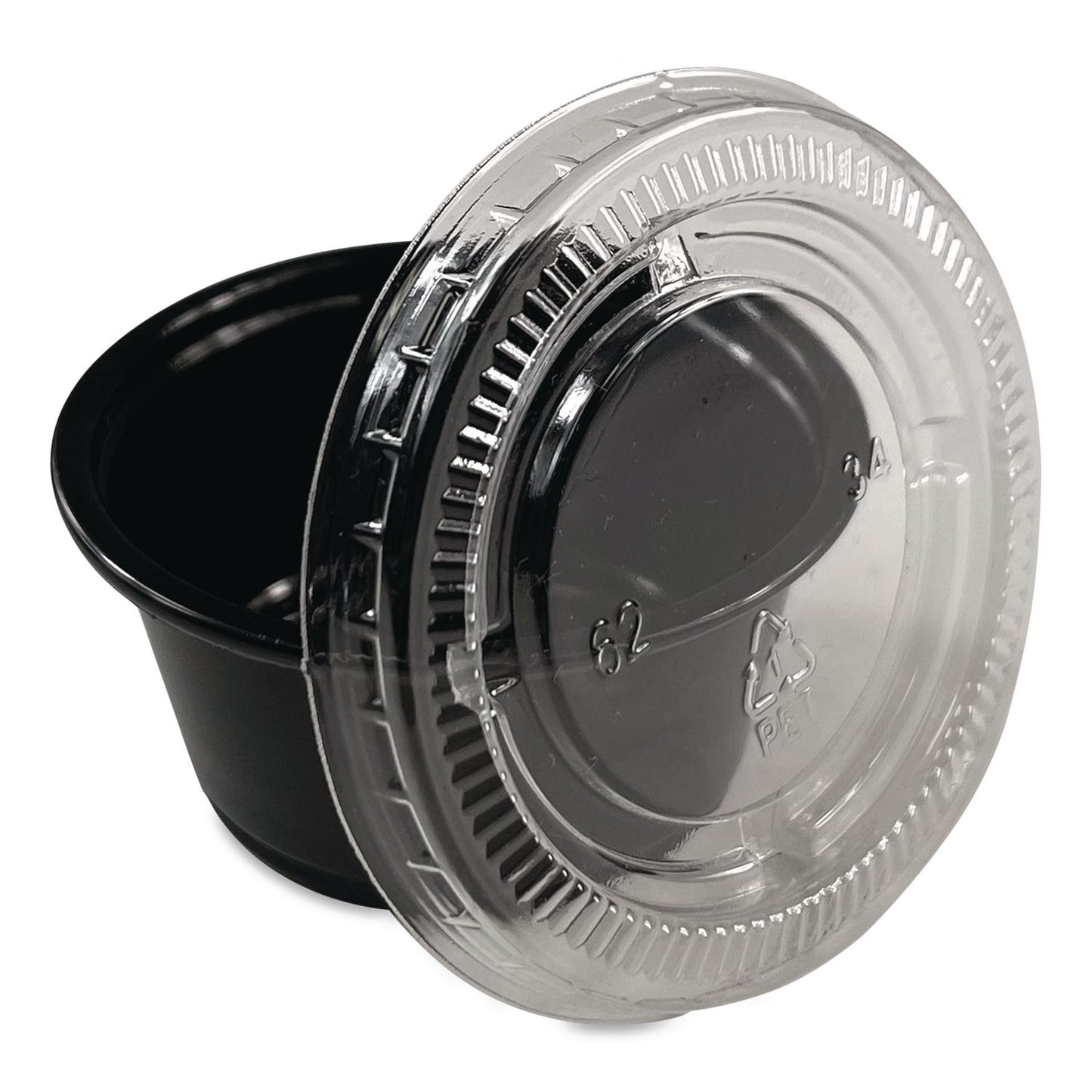 AmerCareRoyal® Portion Cup Lids, Fits 1.5 oz to 2 oz Portion Cups, Clear, 100/Pack, 25 Packs/Carton (RPP60003027)