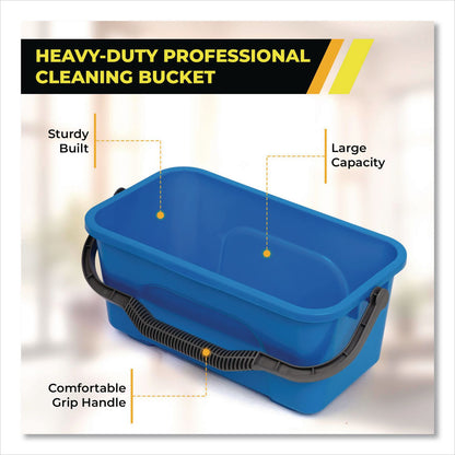 Gritt Commercial Window and General Cleaning Bucket, 3 gal, Blue (GCEGRI183)