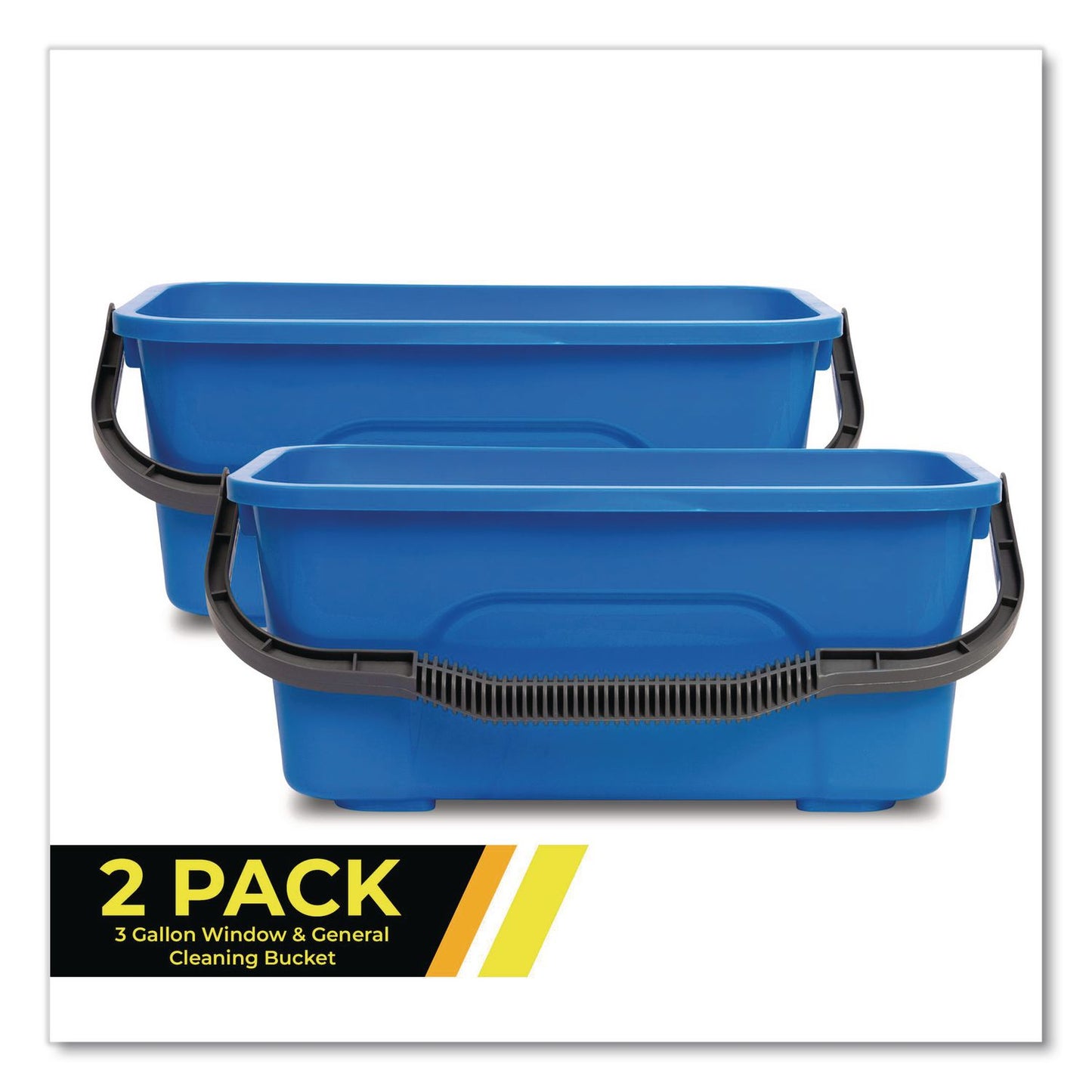 Gritt Commercial Window and General Cleaning Bucket, 3 gal, Blue, 2/Carton (GCEGRI1832PK)