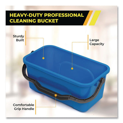 Gritt Commercial Window and General Cleaning Bucket, 3 gal, Blue, 12/Carton (GCEGRI18312PK)